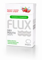 Flux Dry Mouth Raparperi-mansikka 30 imeskelytabl