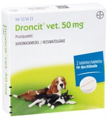 DRONCIT VET 50 mg tabl 2 fol